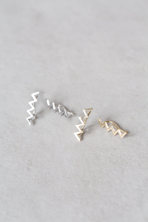 Zig Zag Ear Pin Earrings