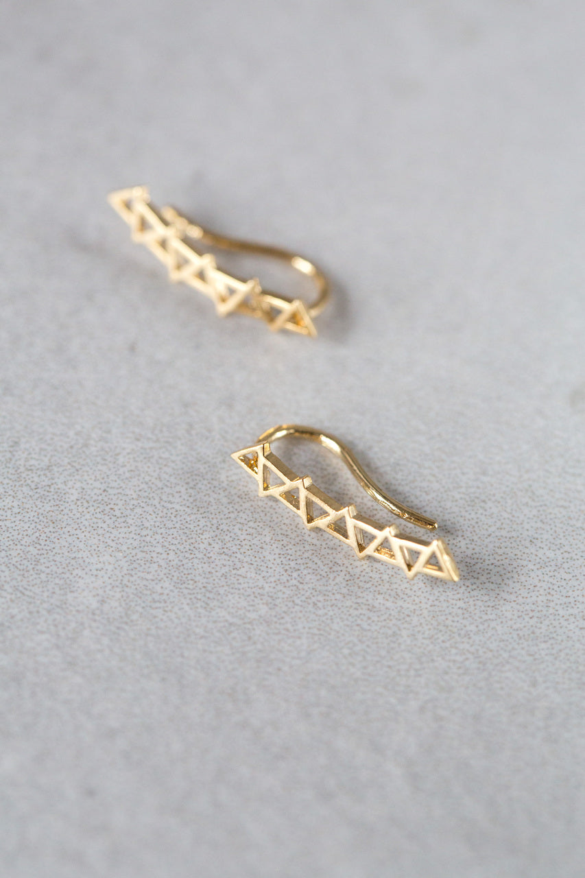 Jagged Ear Pin Earrings