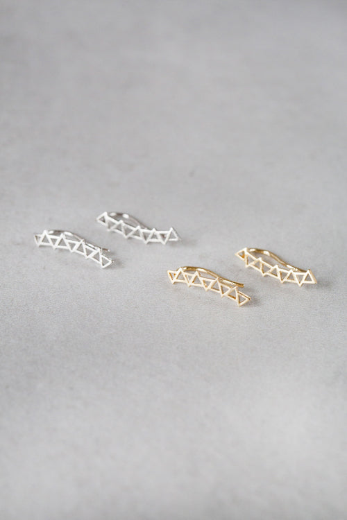 Jagged Ear Pin Earrings