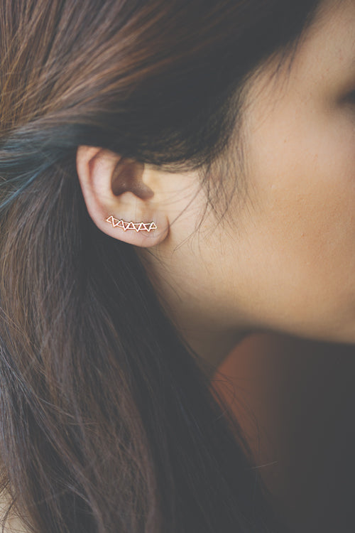 Jagged Ear Pin Earrings