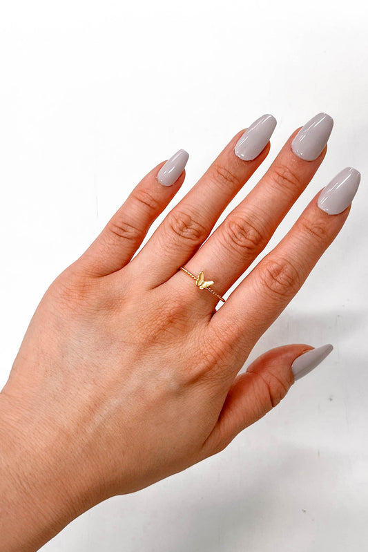 Butterfly Charm Adjustable Ring