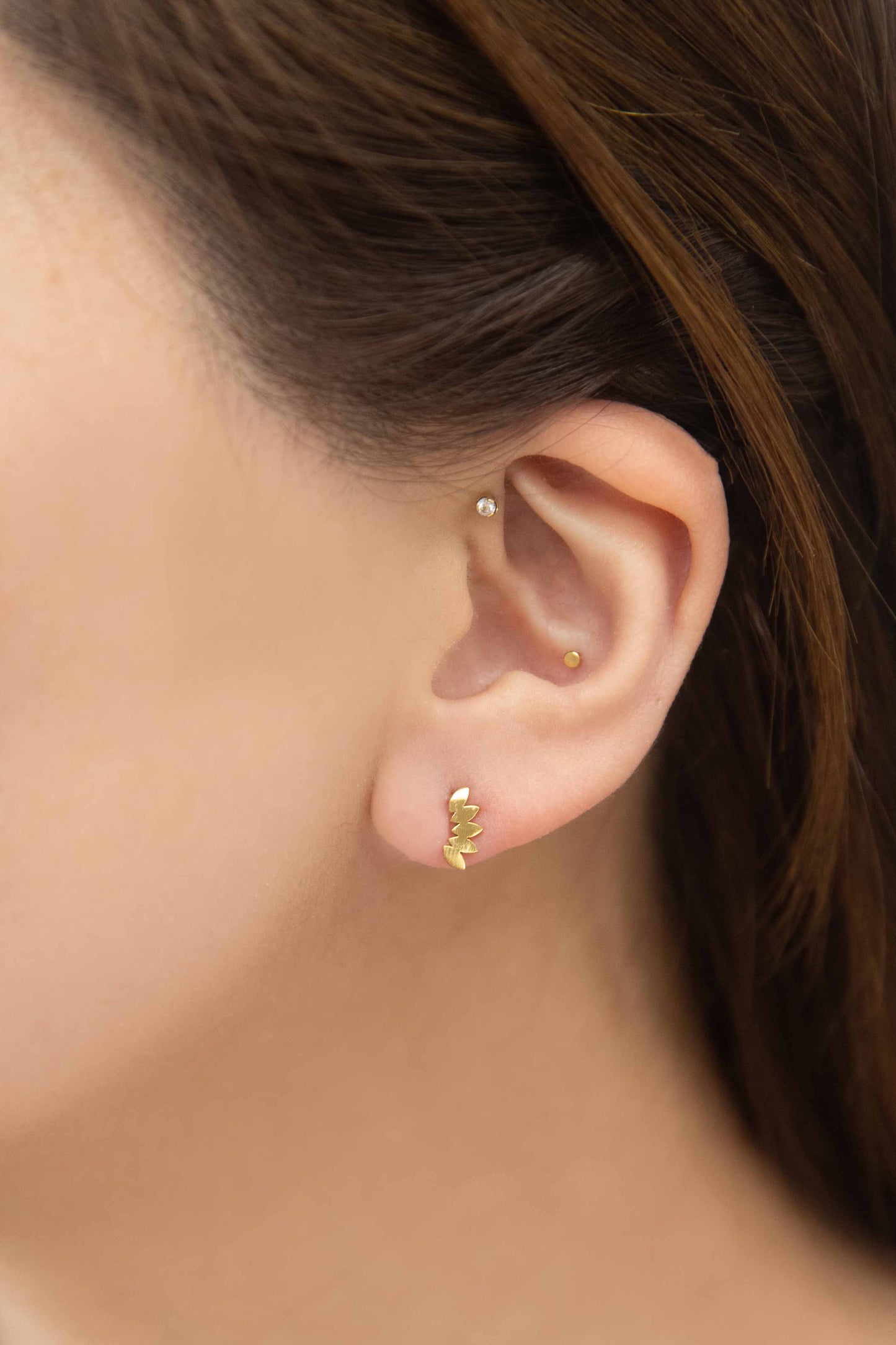 Floret Stud Earrings | Gold