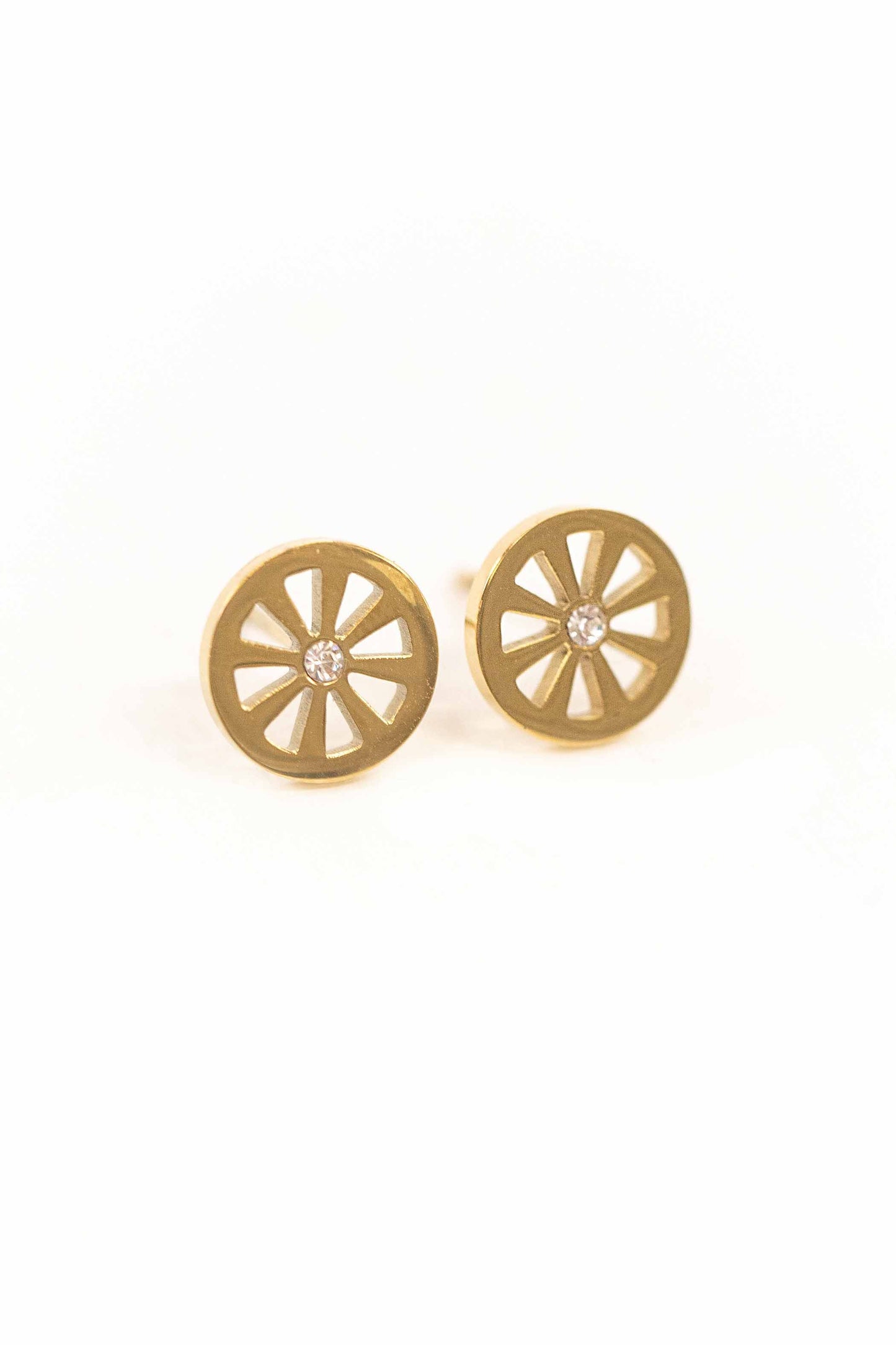 Pinwheel Stud Earrings | Gold