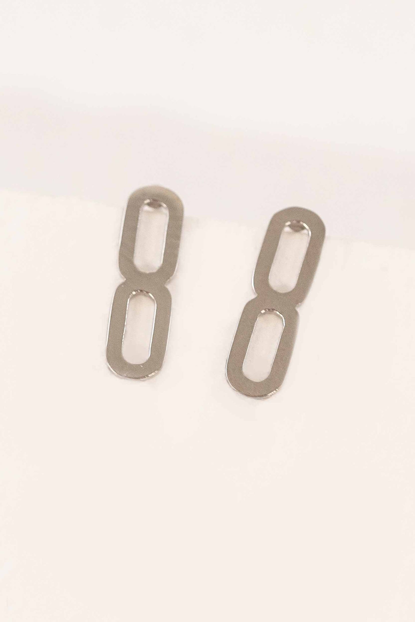 Connection Stud Earrings | Silver