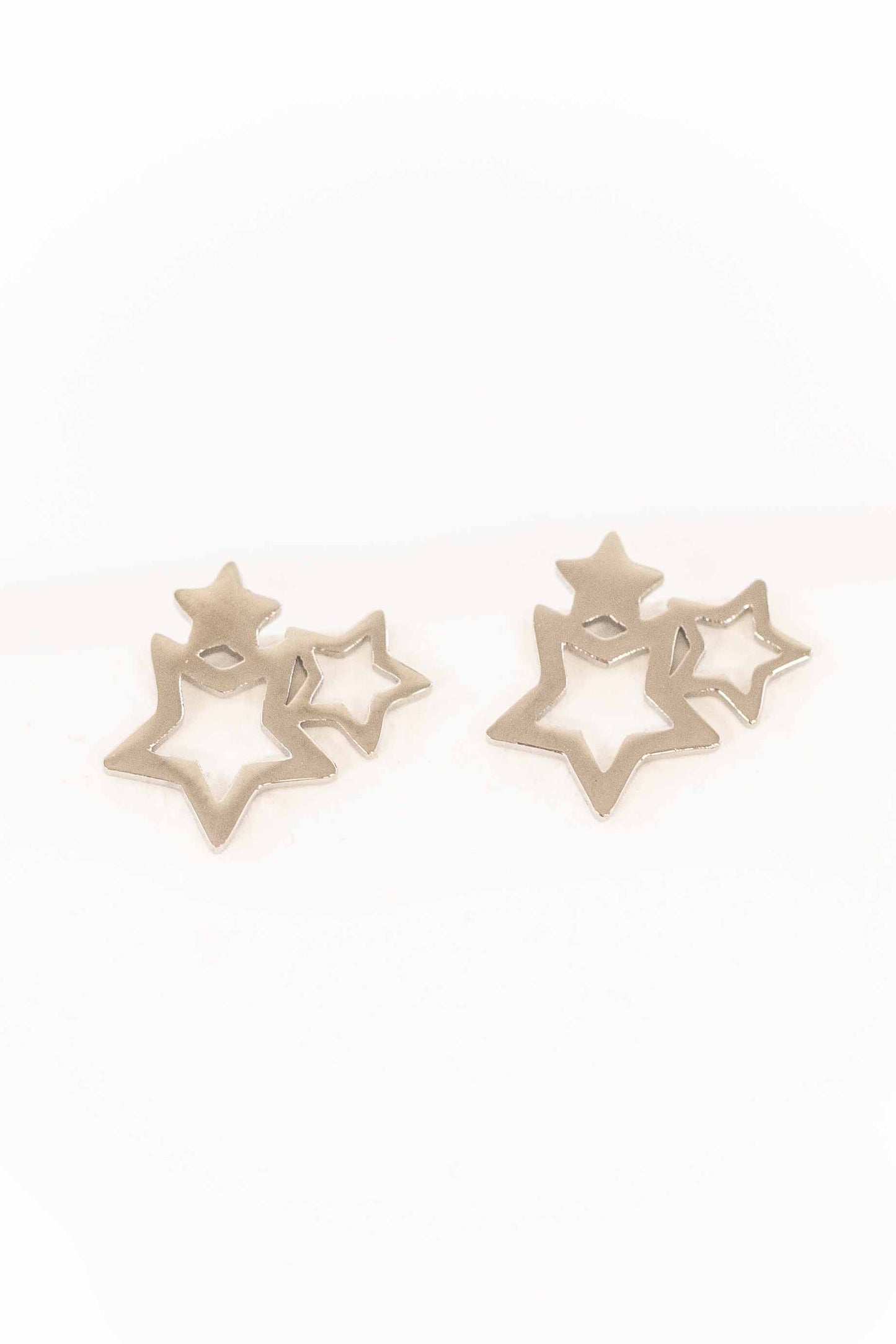 Cluster of Stars Stud Earrings | Silver