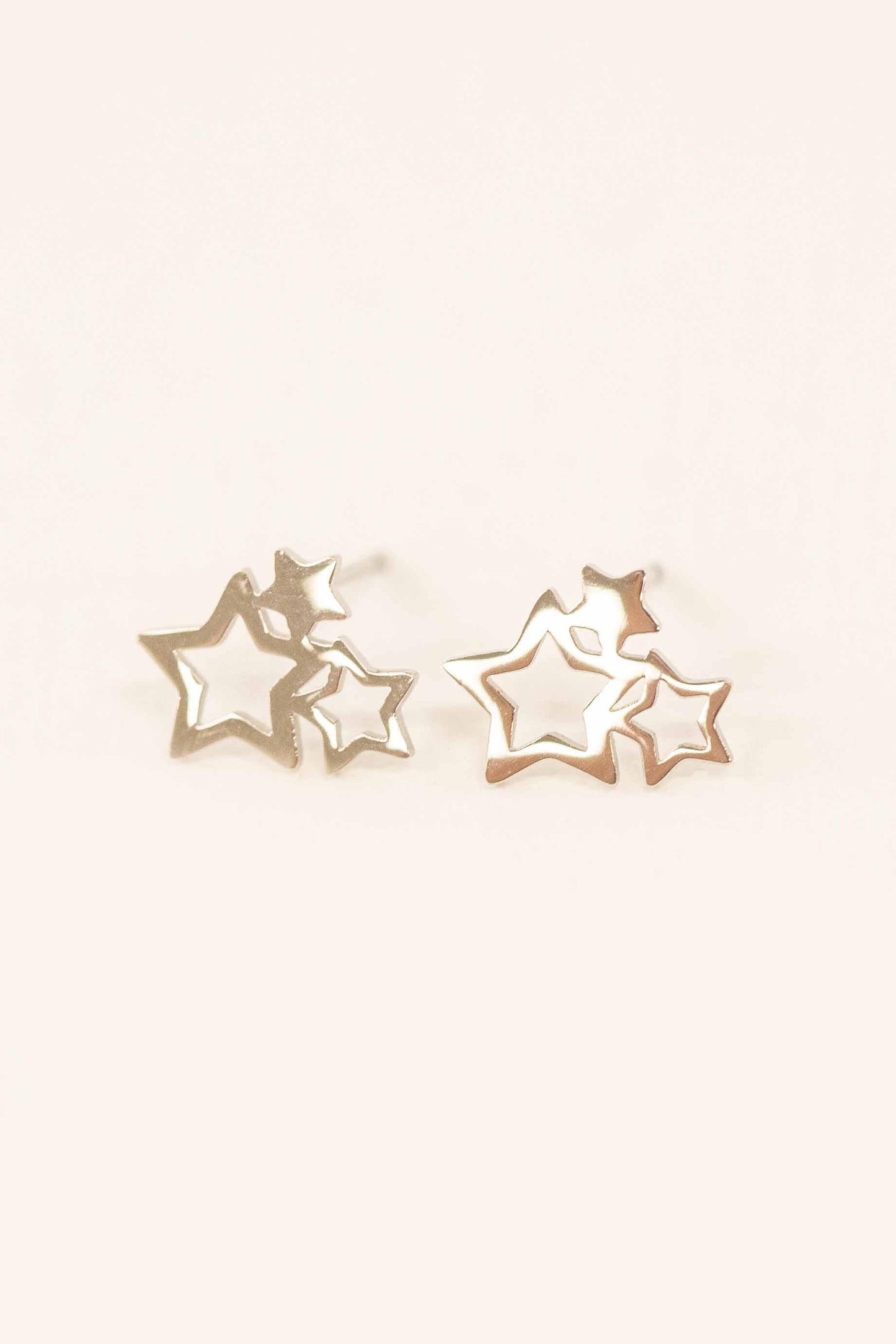 Cluster of Stars Stud Earrings | Silver