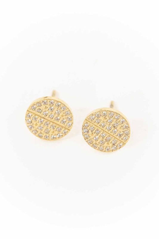 Cent Stud Earrings | Gold