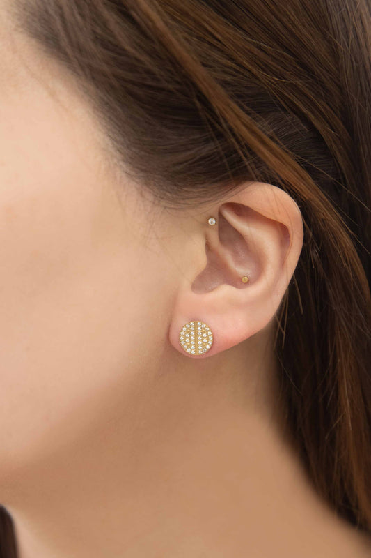 Cent Stud Earrings | Gold