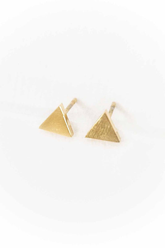 Triangle Stud Earrings | Gold