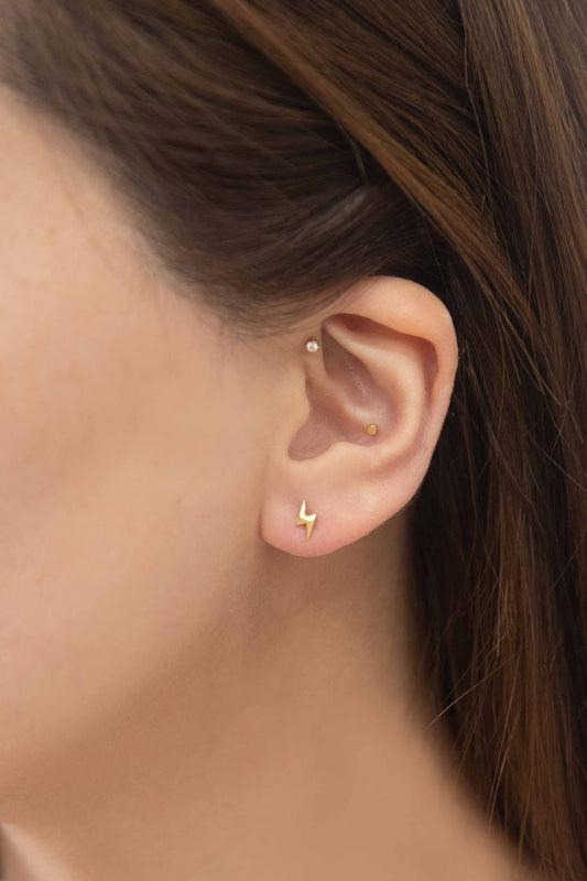 Shocker Stud Earrings | Gold