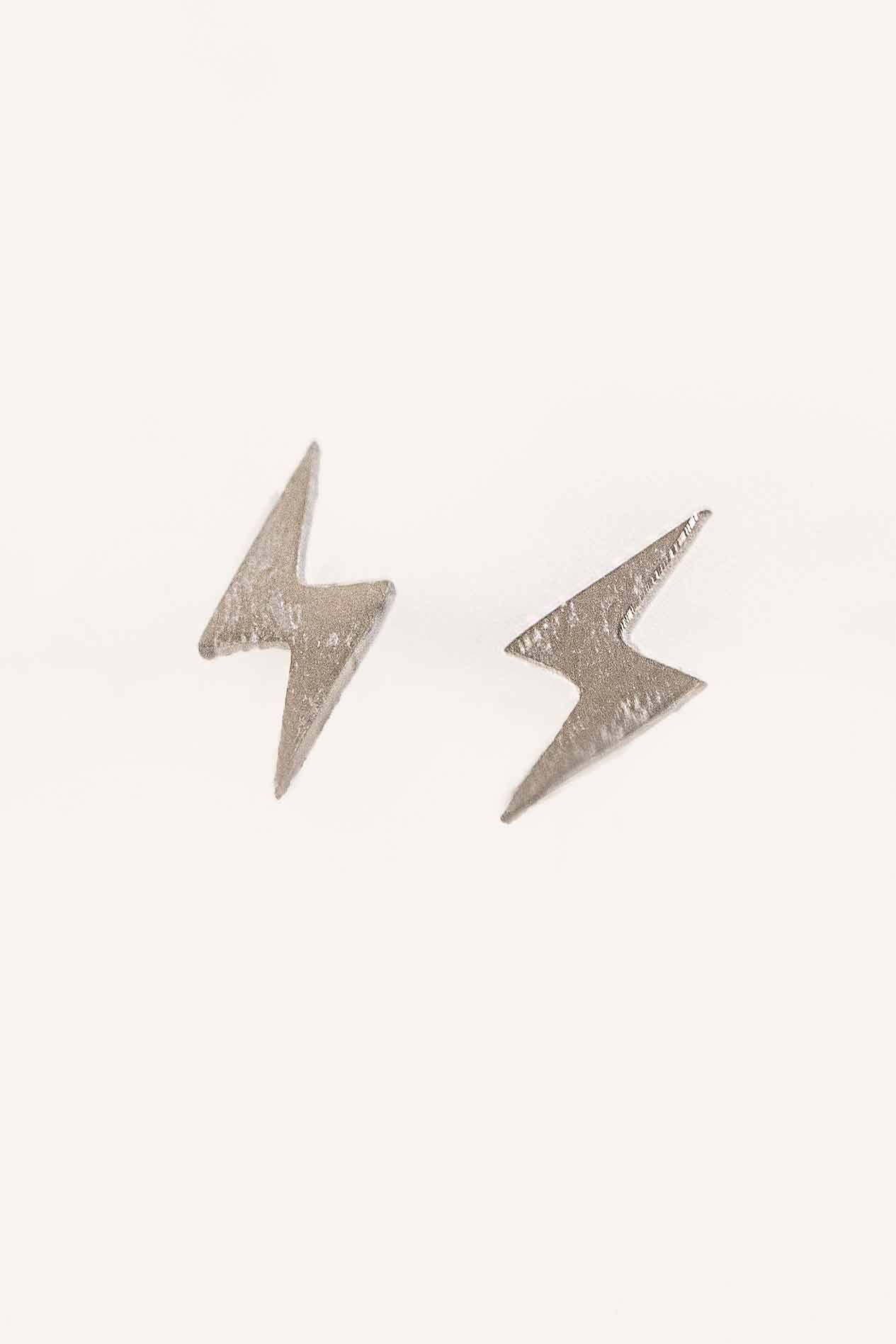 Shocker Stud Earrings | Silver