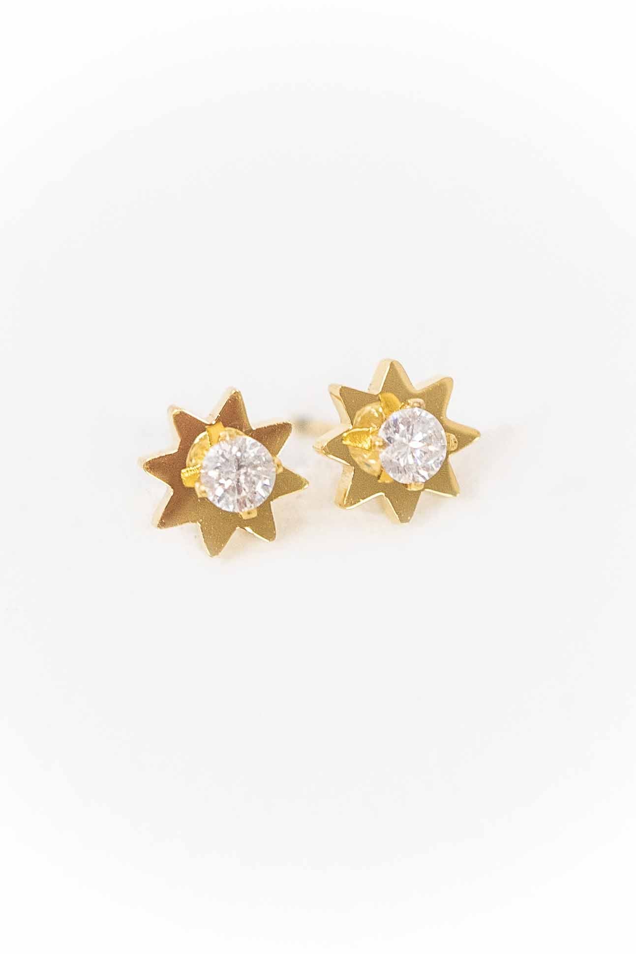 Spark Stud Earrings | Gold