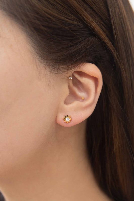 Spark Stud Earrings | Gold