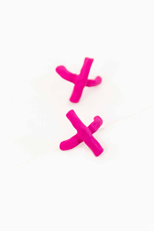 Tic Tac Toe Earrings | Pink