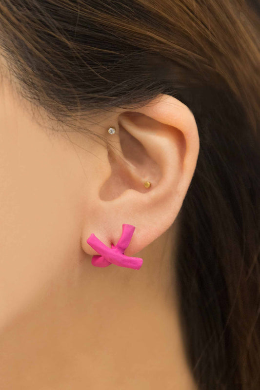 Tic Tac Toe Earrings | Pink