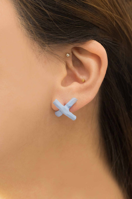 Tic Tac Toe Earrings | Blue