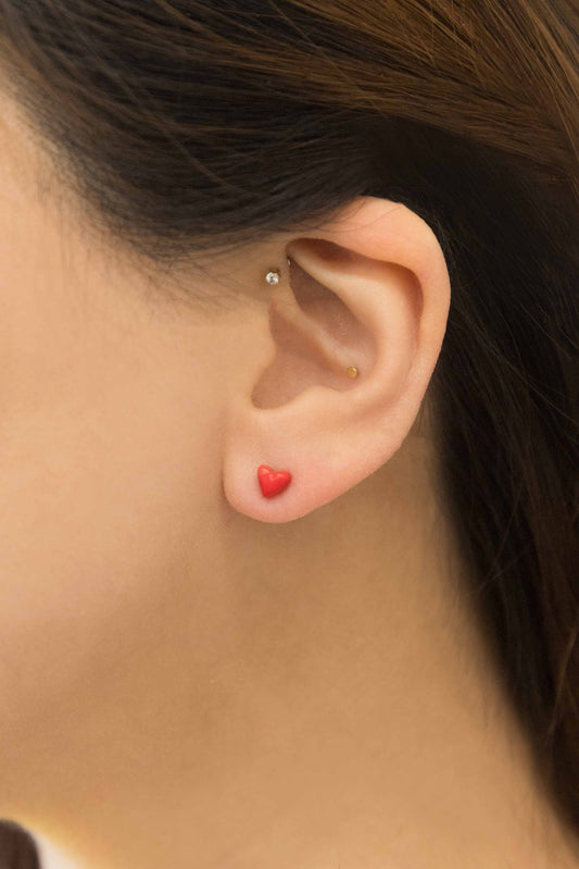 Mini Heart Stud Earrings