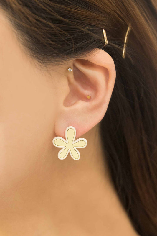 Flower Cloud Earrings | Yellow