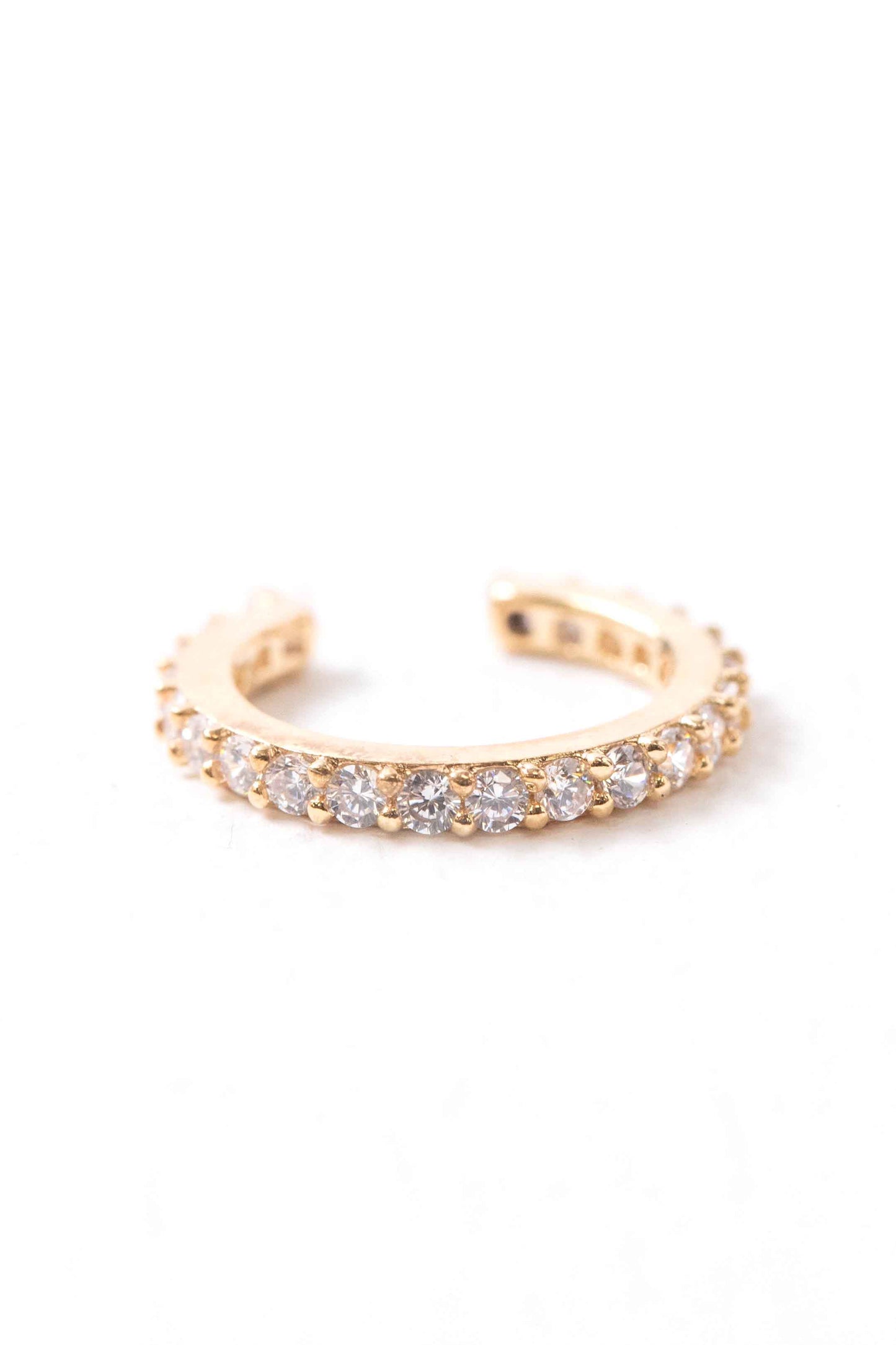 Crystal Cuff Earrings | Gold