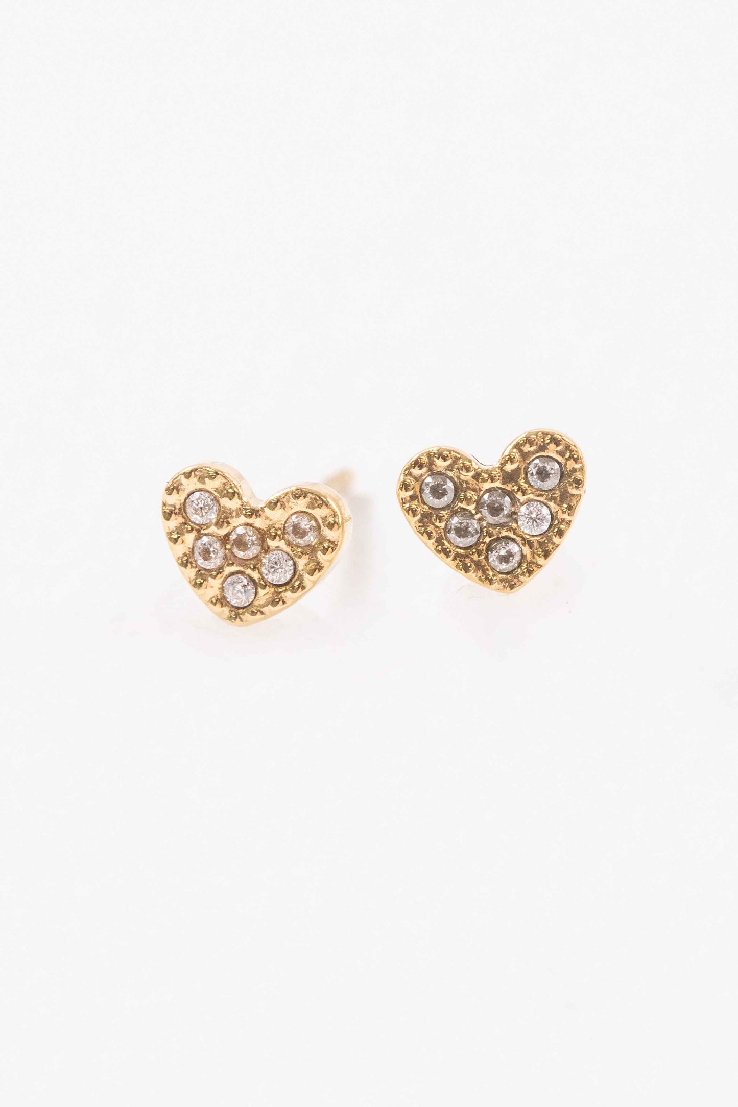 Sparkle Heart Charm Earrings