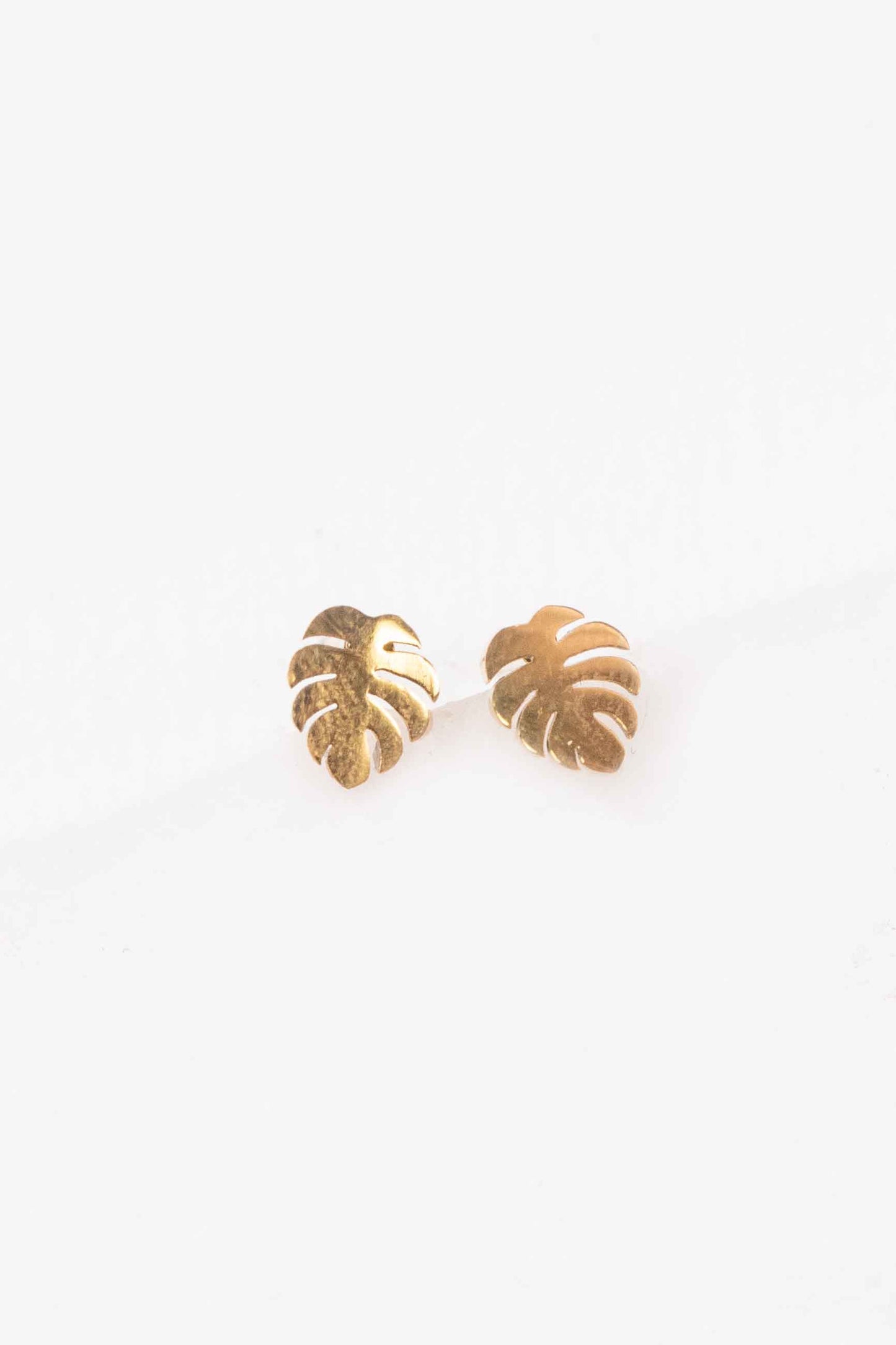 Mini Palm Stud Earrings | Gold