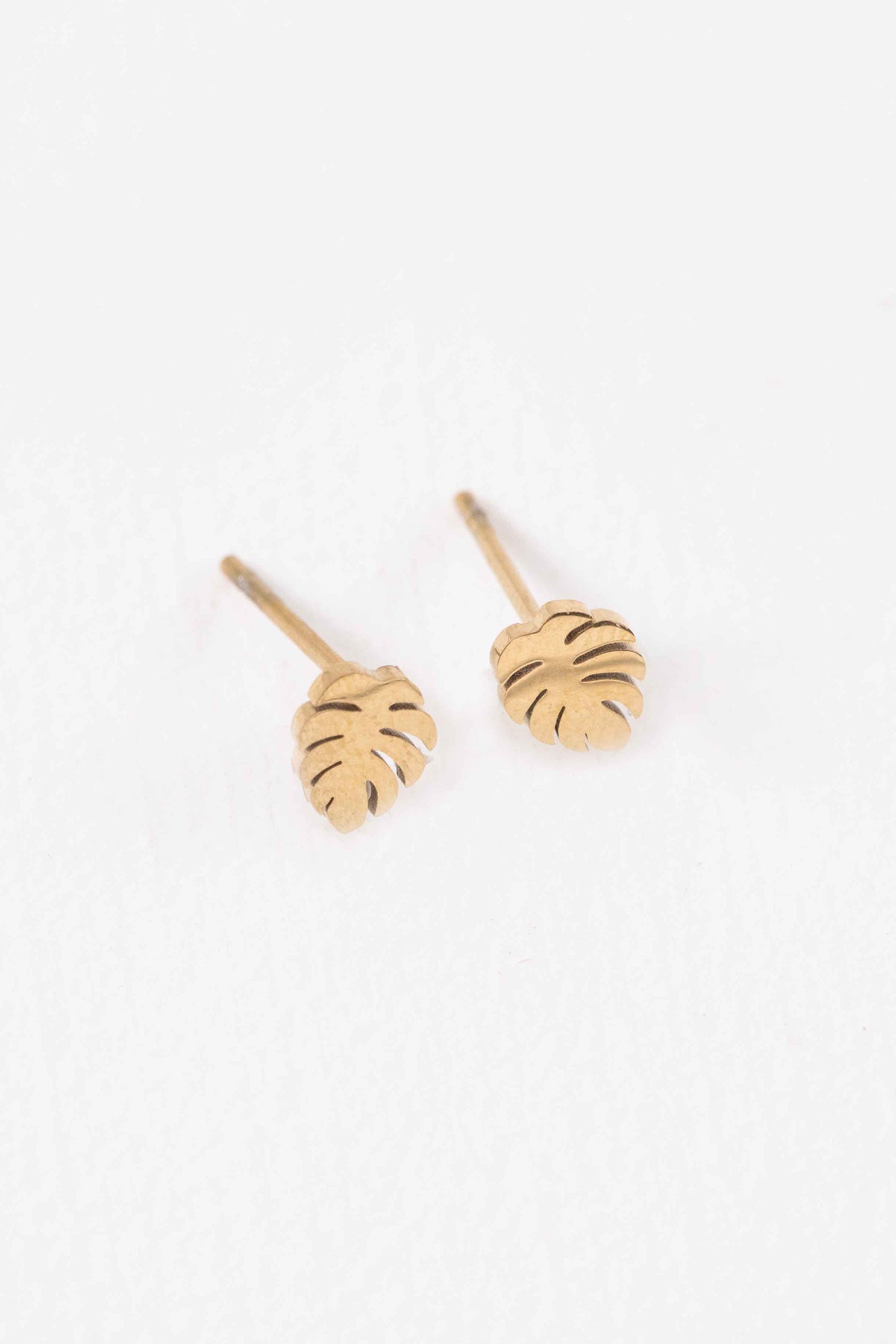 Mini Palm Stud Earrings | Gold