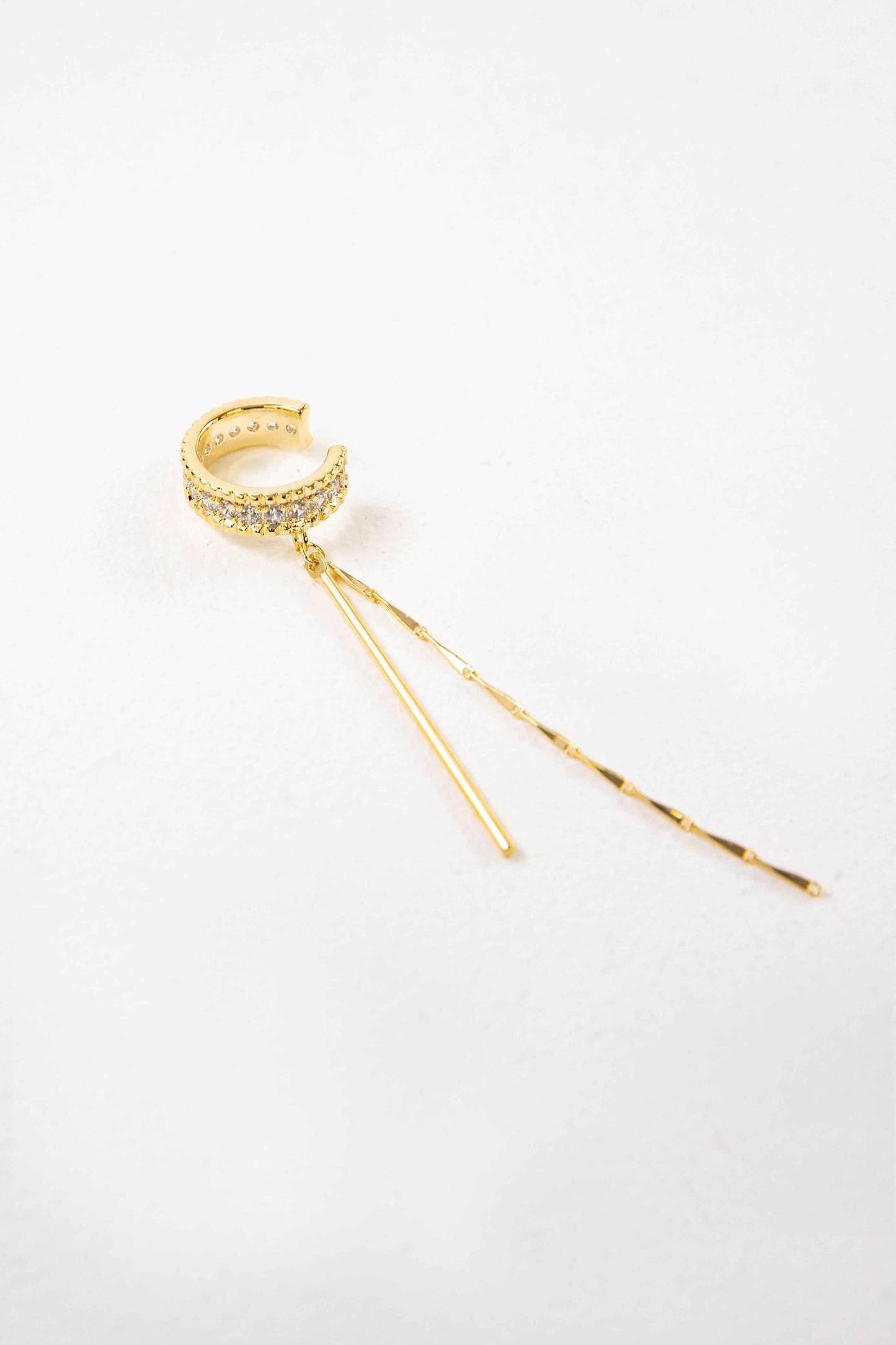 Drop the Bar Ear Cuff Earrings | Gold