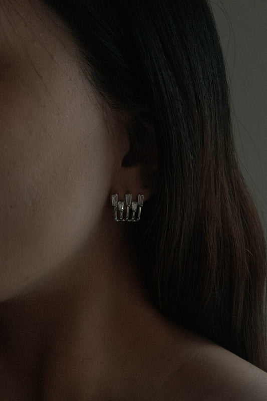 Kalimba Post Earrings | Silver