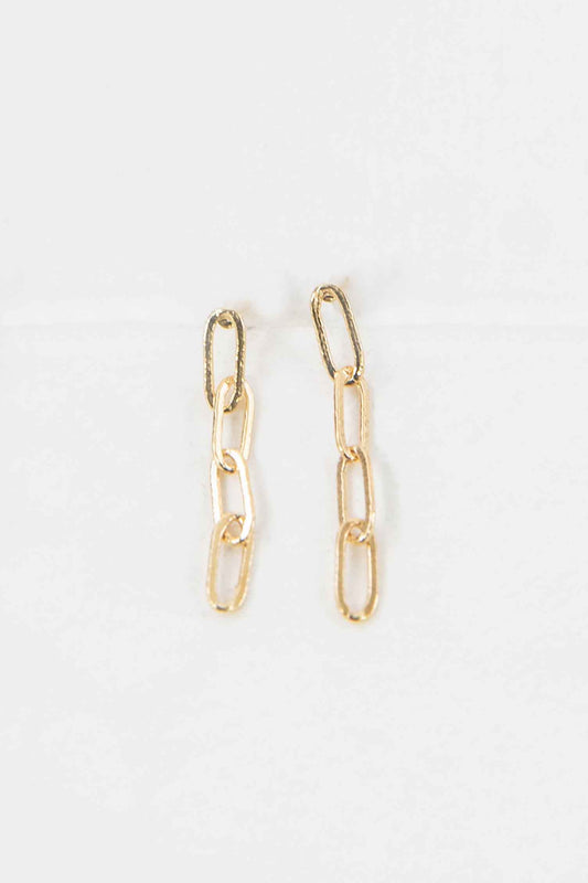 Mini Chain Dangle Earrings | Gold