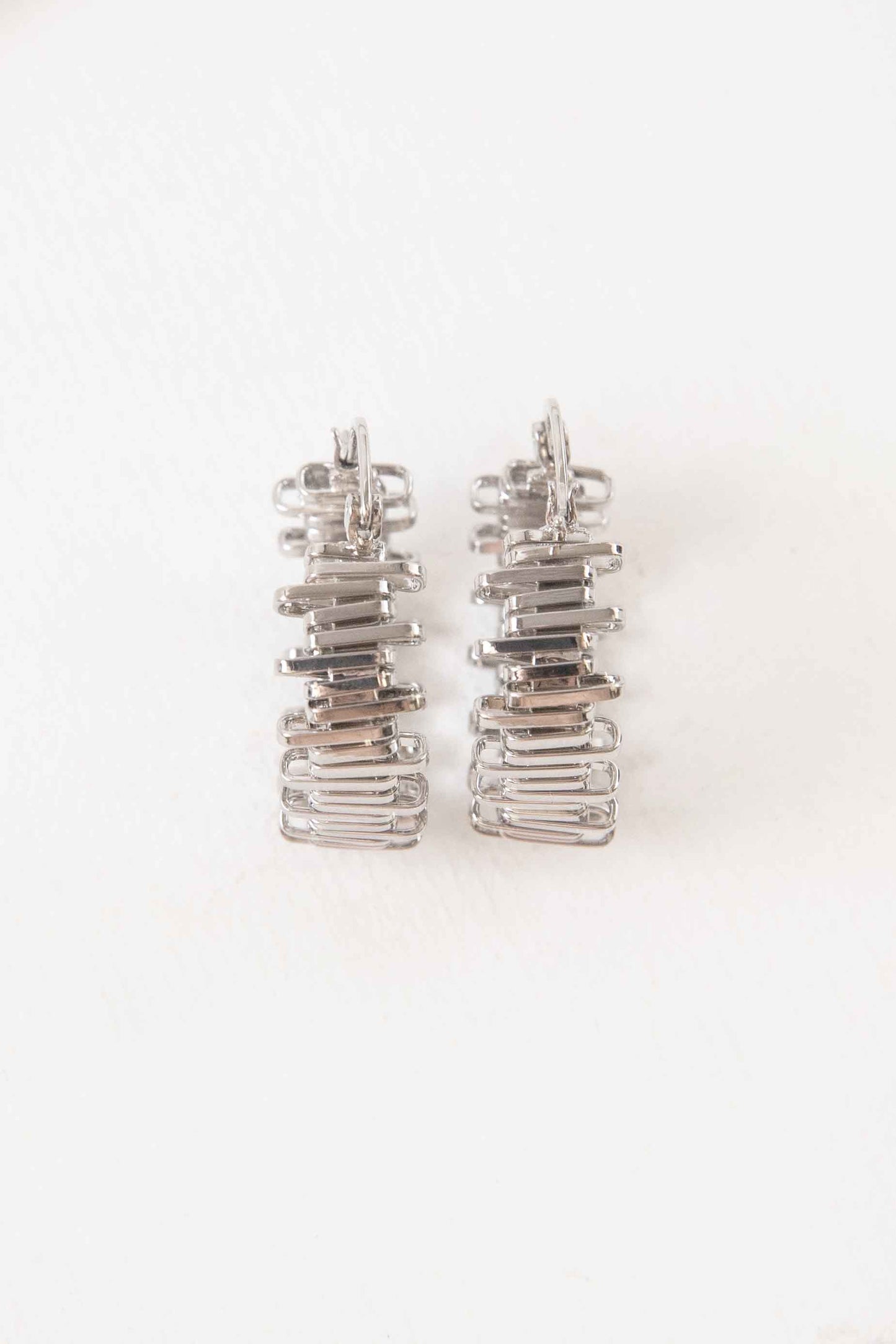 Teeter Totter Hoop Earrings | Silver