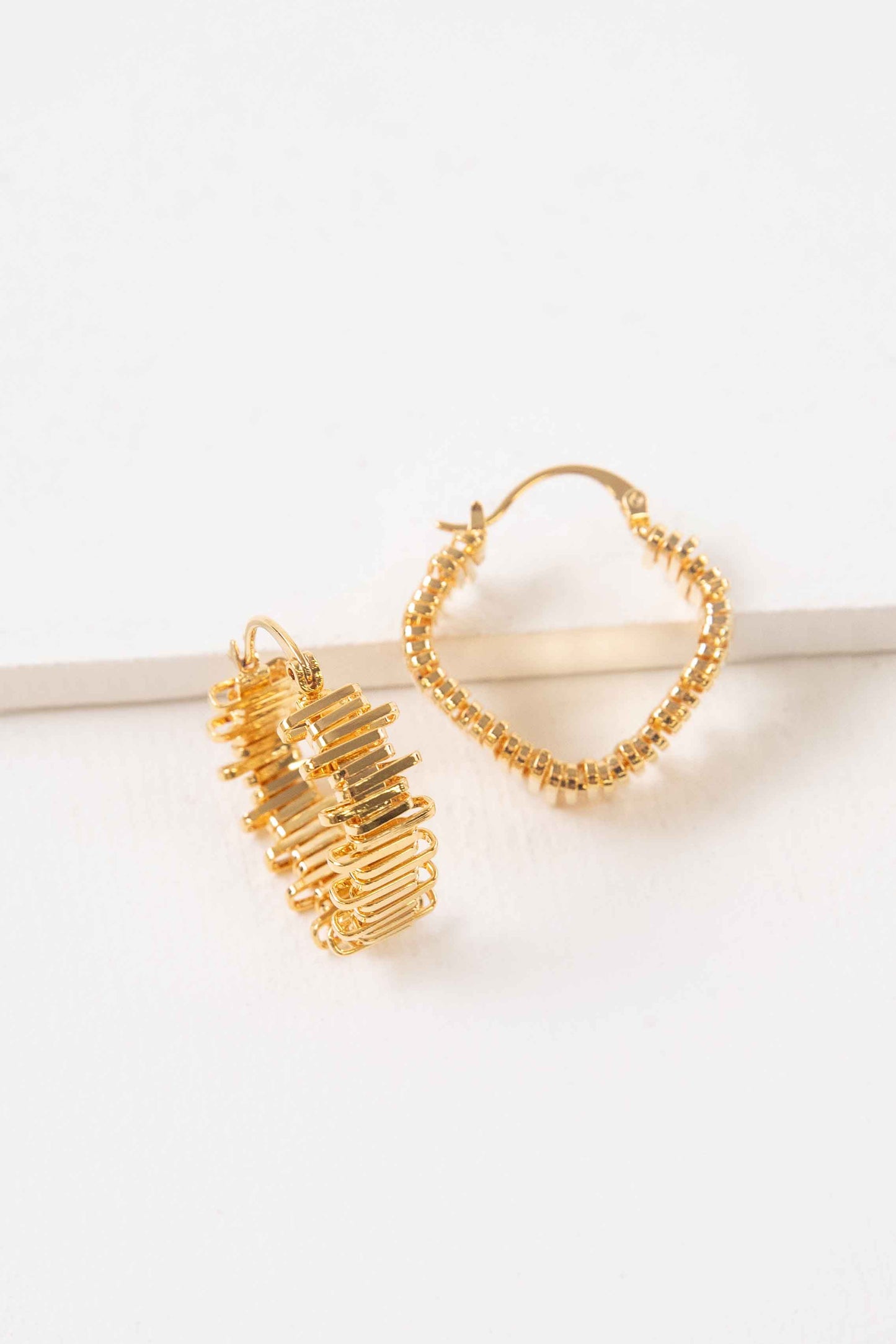 Teeter Totter Hoop Earrings | Gold