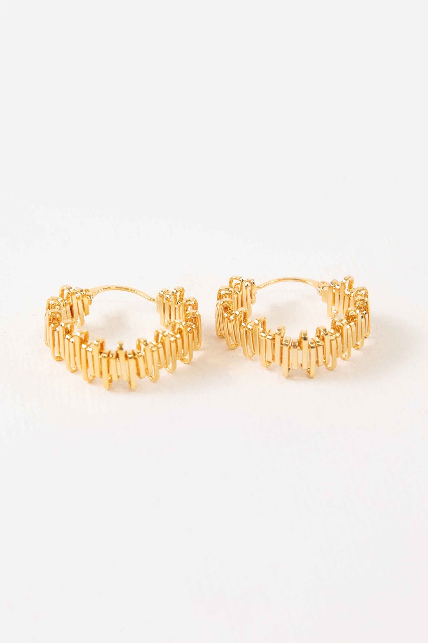 Teeter Totter Hoop Earrings | Gold