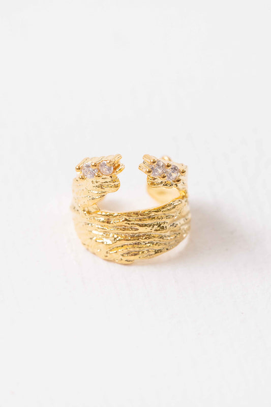 Modern Art Cuff Earring | Gold