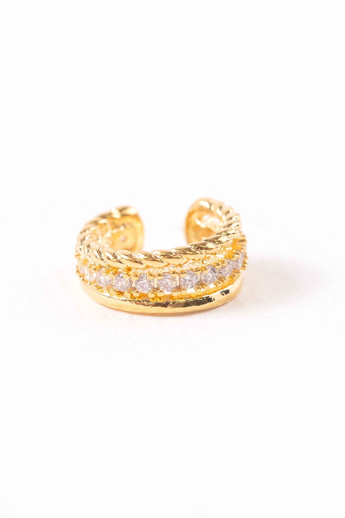 Band Stone Cuff Earring | Gold