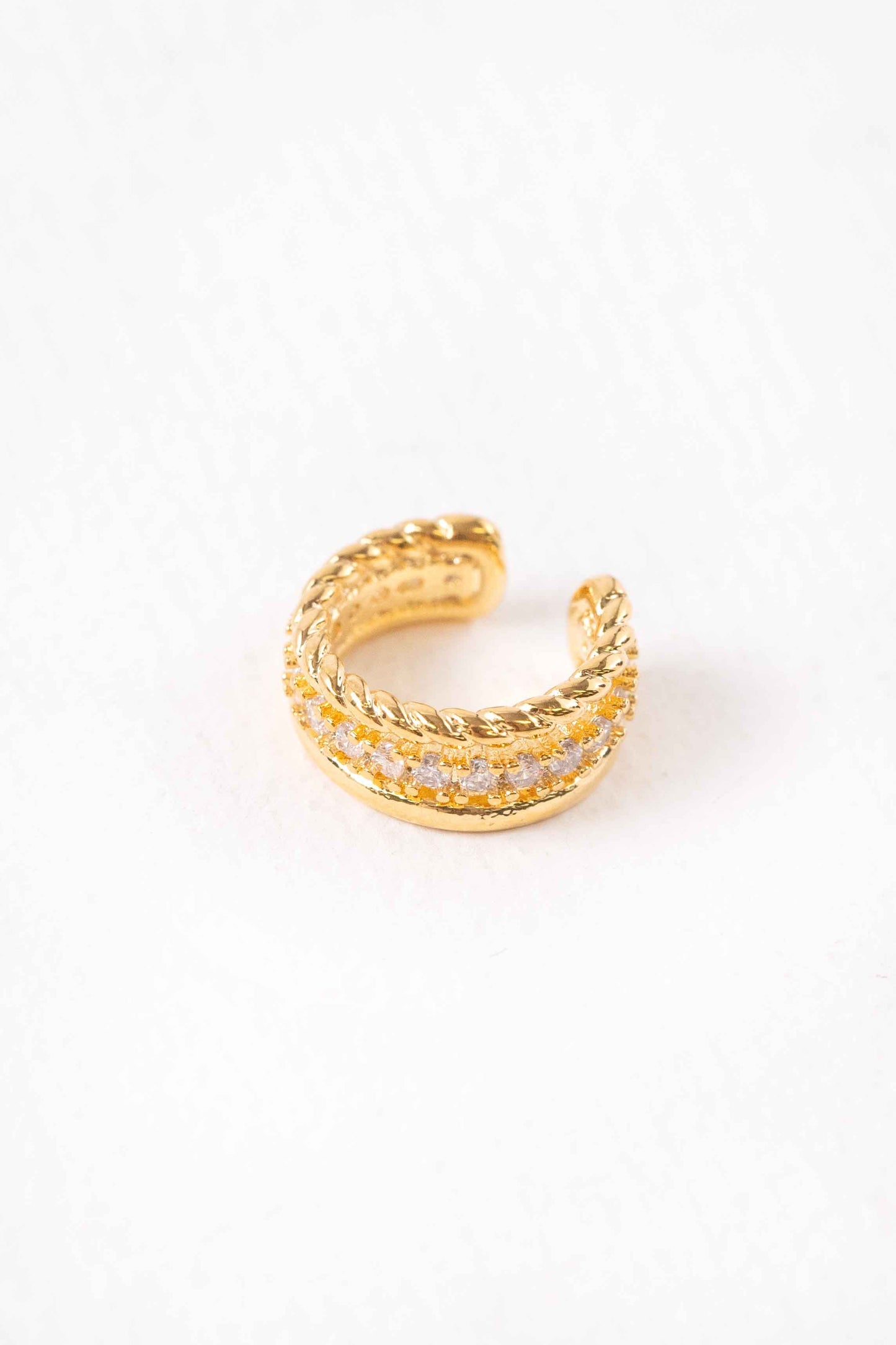 Band Stone Cuff Earring | Gold