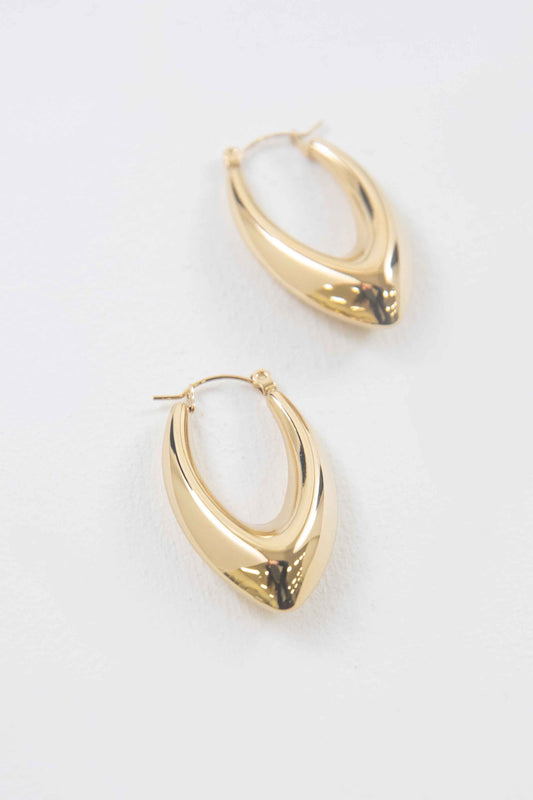 Bold Petal Outline Hoop Earrings