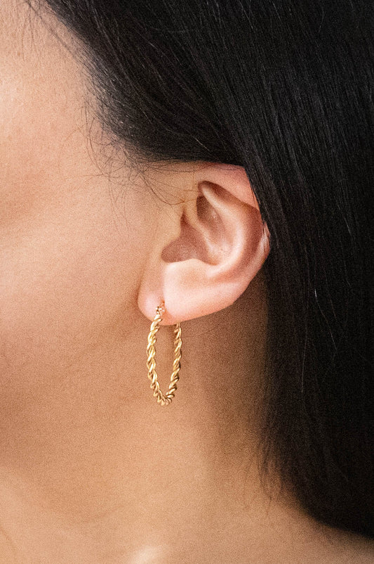 Plait Hoop Earrings