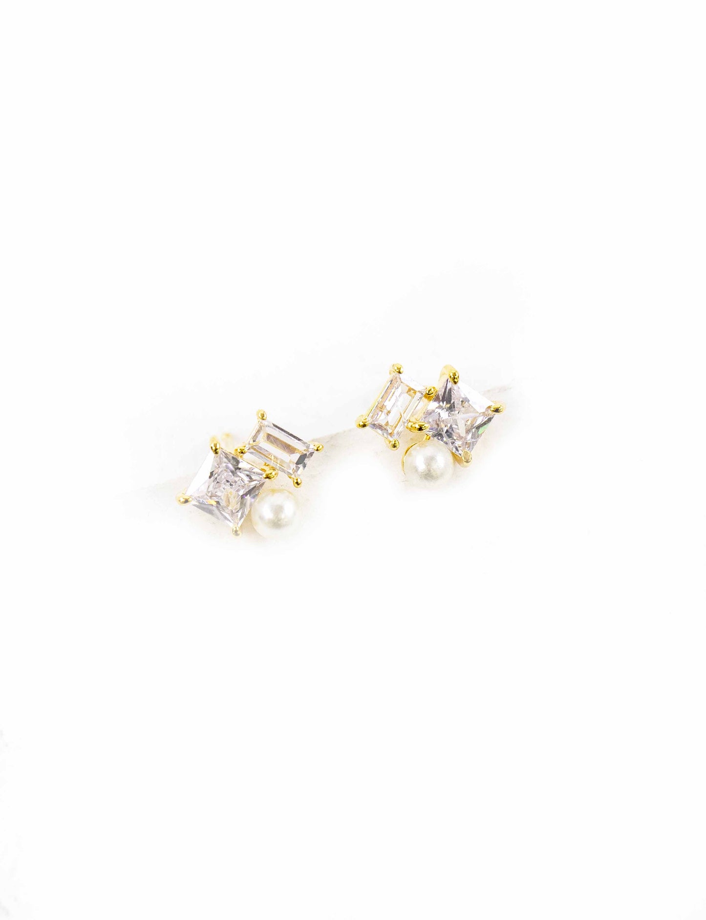 Boxed Cluster Earrings | Gold