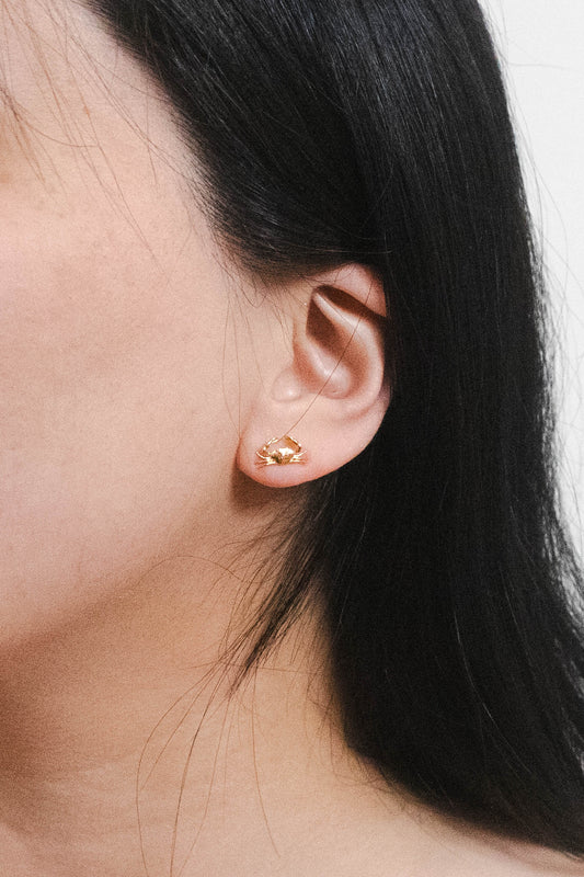 Bay Crab Earrings | Gold