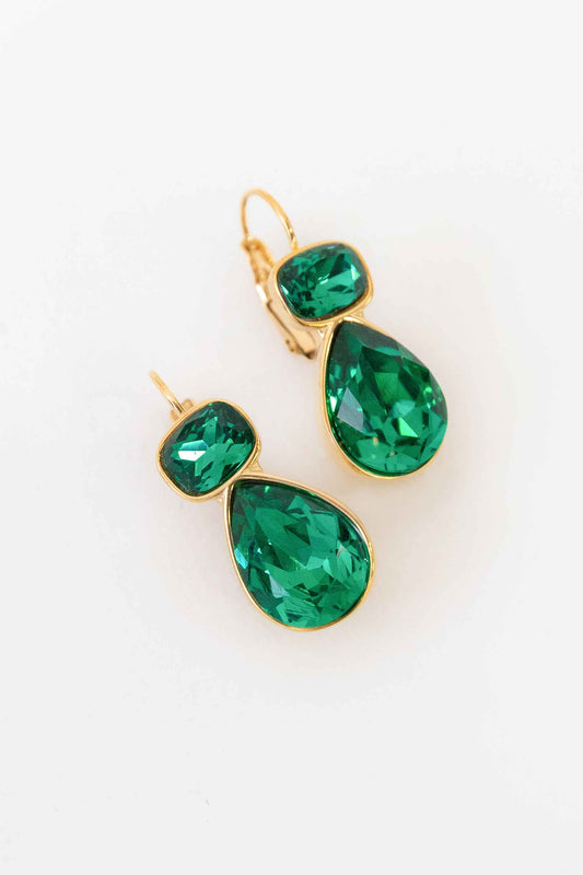 Stone Hook Earrings | Green