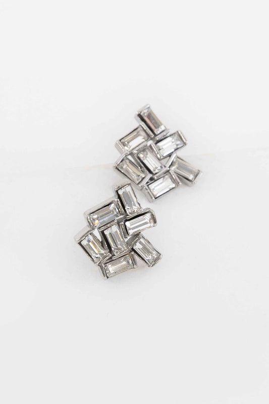Collection of Stones Stud Earrings | Silver