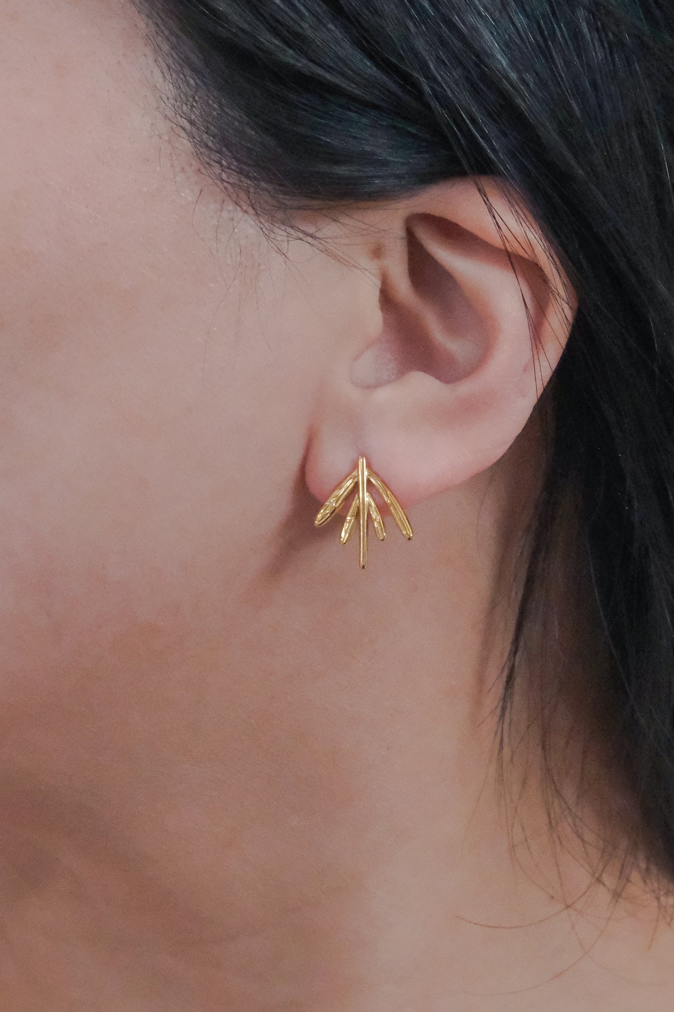 Branch Stud Earrings | Gold