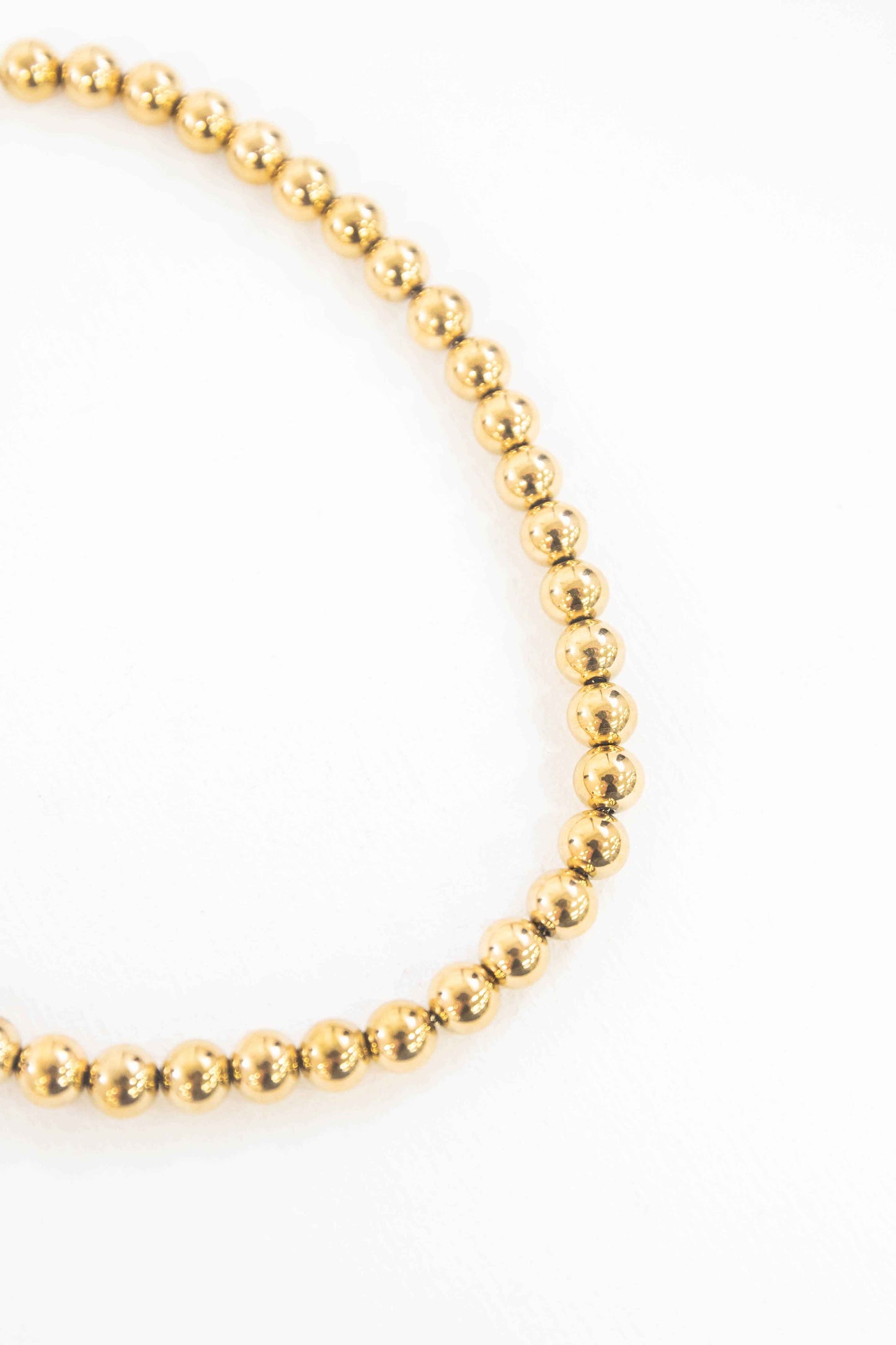 Macro Beaded Necklace | Gold