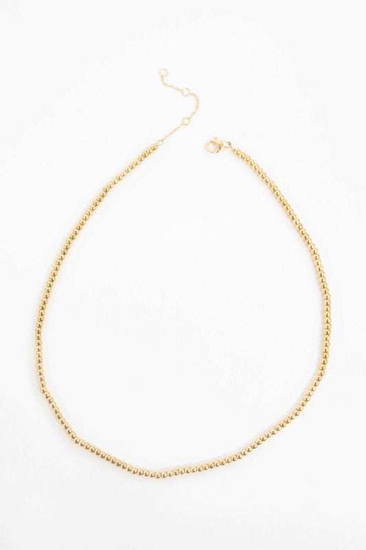 Micro Beaded Necklace | Gold
