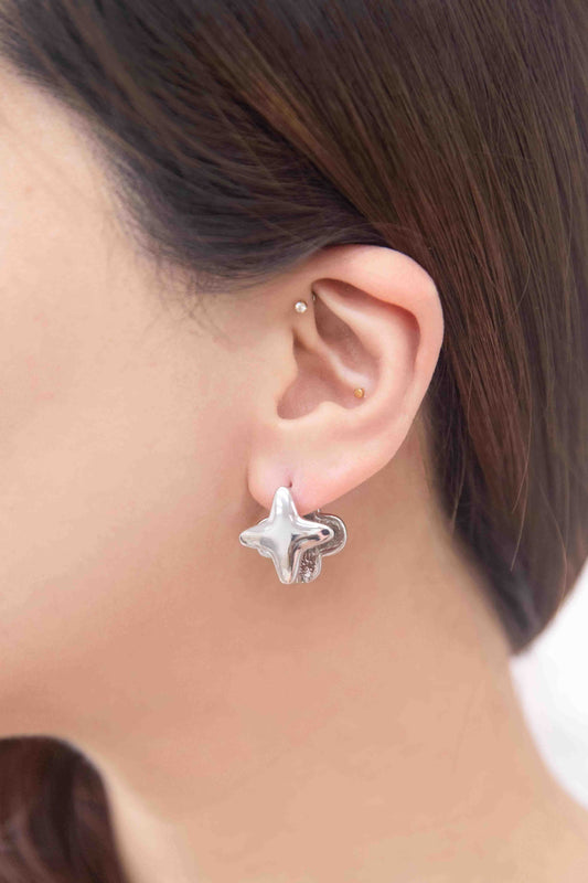 Fascination Hoop Earrings | Silver