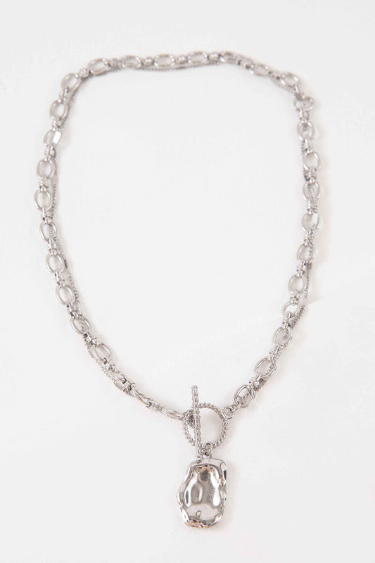 Sculpted Charm Pull Through  Necklace