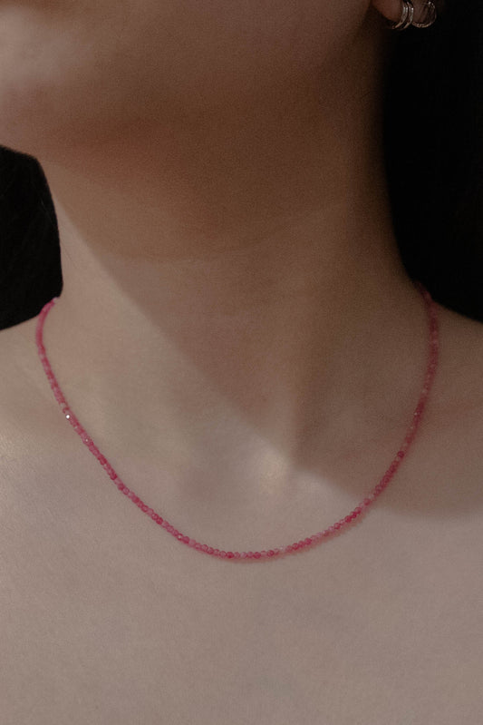 Fuchsia Bead Necklace