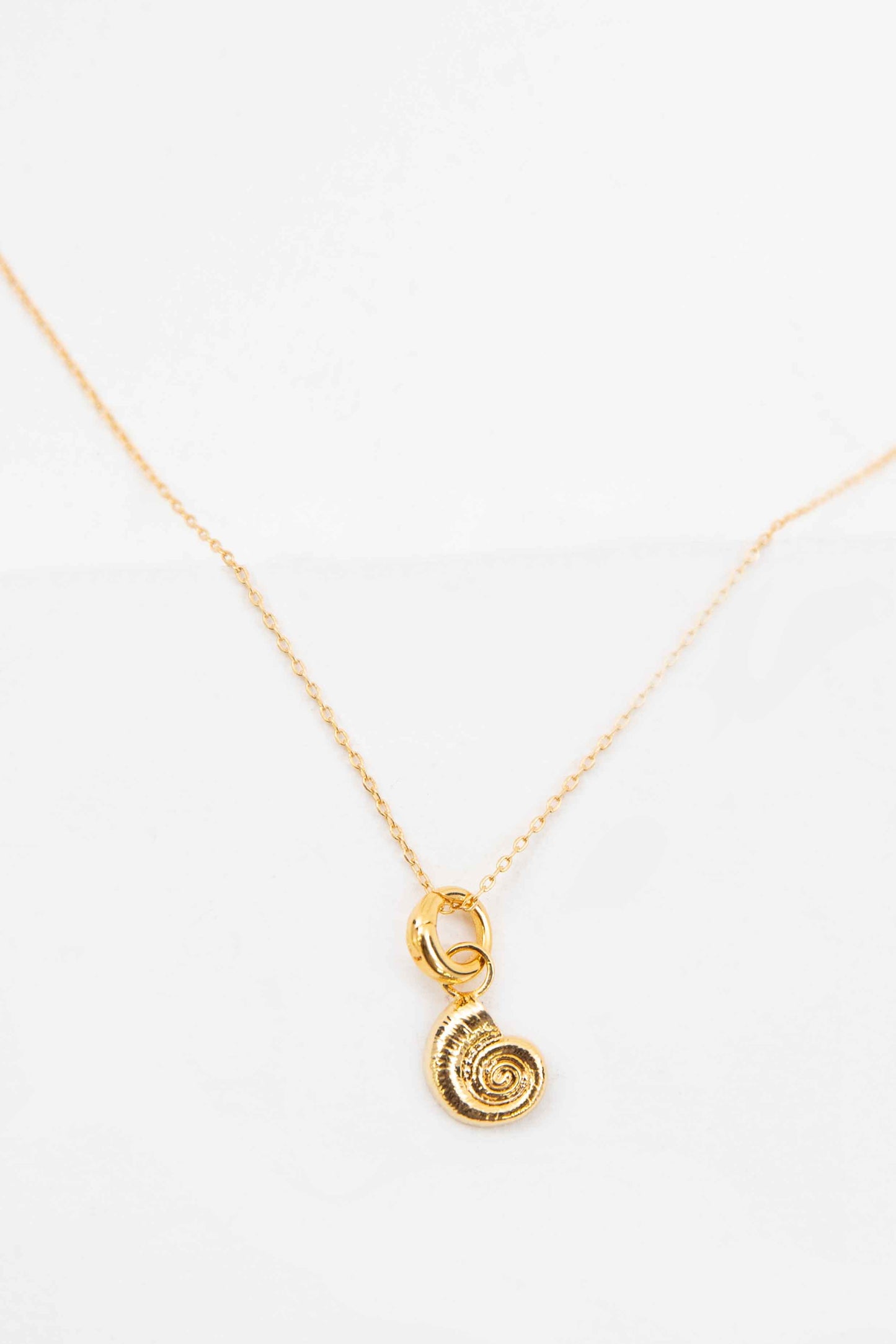 Sea Shell Charm Necklace | Gold