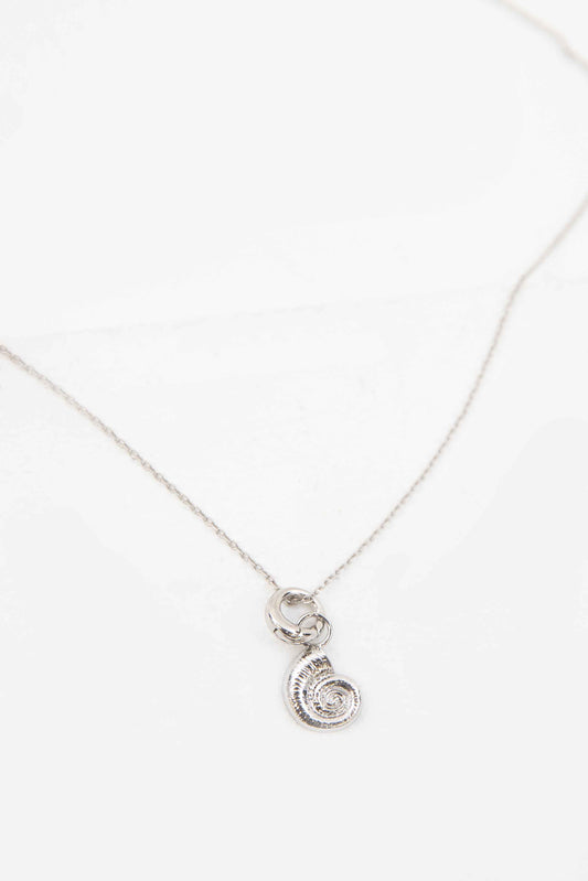 Sea Shell Charm Necklace | Silver