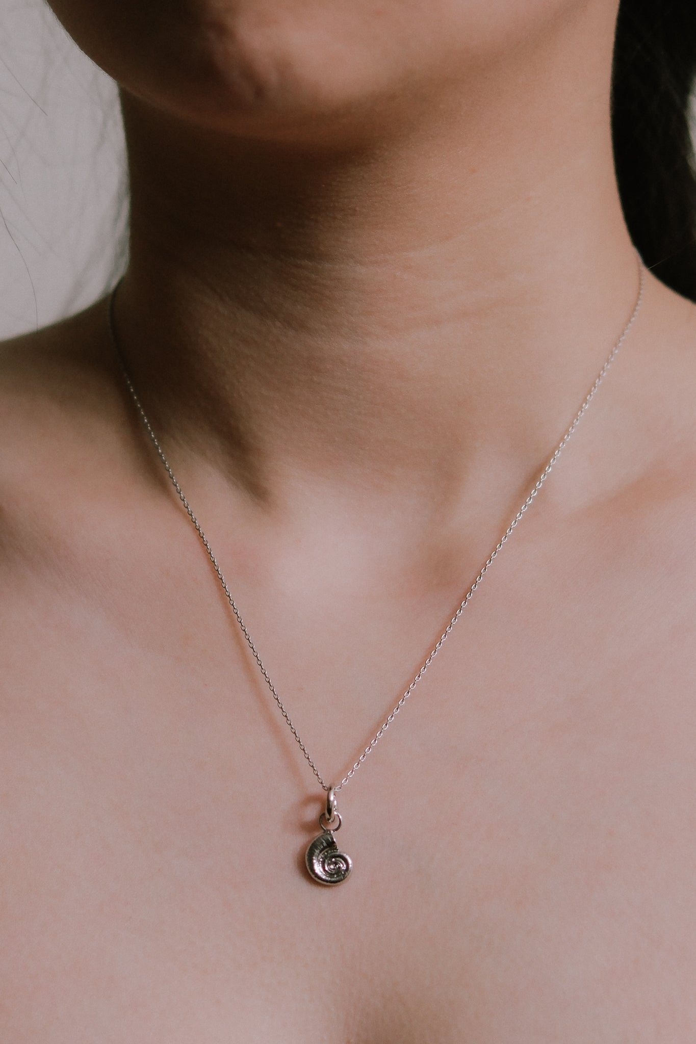 Sea Shell Charm Necklace | Silver